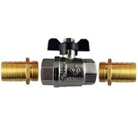 Ball Valve Bib Butterfly Valve 1 Inch Bspf F With 2 X Brass Straight 25mm Barbed Connectors Kit