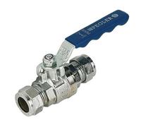 Ball Valve Blue 22MM, Rated PN16. ¼ Turn Operation. Full bore. for Water, steam, Oil and air, 1 in Pack