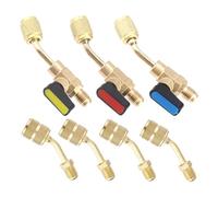 Ball Valve, Brass 1/4 Turn Refrigerant and Liquid Safety Accessory for Air Conditioning Flow Control, 5/16 Inch Joint Kit