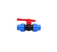 Ball Valve Connector, 32mm MDPE Irrigation Pipe Fittings Valve, Plastic Ball Valve Shut-Off Stop Tap Valve for Water Pipe Compression Fittings