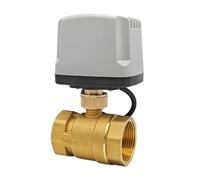 Ball Valve DN15-50 3-Wire Two Control Two-Way Three-Way T Type Brass Thread IP65 Waterpoof Motorized Ball Valve(DN25,DC24V_3 Way)