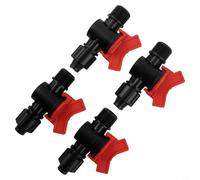 Ball Valve Lock for PE Pipe 16mm 1/2inch 20mm 3/4inch Industrial Plastic Quick Release Shut-Off for Farm Garden Irrigation Water Control Easy(16mm to 1/2inch)