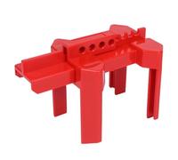 Ball Valve Lockout Device Compatible with 1/2 to 2-1/2 in Pipes, Adjustable Red Faucet Lock for Energy Isolation, for Durable ABS Construction for Harsh Environments (M-H18)