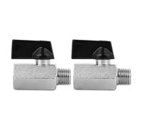 Ball Valve Pneumatic Brass Air Compressor 2Pcs Mini Abrasive Blasting G1/4in Water Oil Heating Durable Resistant Valve for Industrial Components Plumbing Systems
