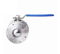 Ball Valve Ultra Thin Wafer Type Flange Ball Valve DN65-DN150 Stainless Steel Round Q71F-16P 1PCS(DN100)