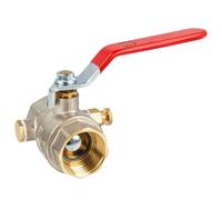 Ball Valve with Drain Size 1/2 Inch - DN 15 Internal Thread on Both Sides