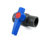 Ball Valve with Full Port, PVC Ball Valve Socket Butterfly Handle Garden Irrigation Aquarium Multicolor 20-110mm(Red,50mm)