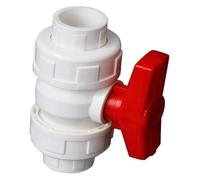Ball Valve with Full Port, PVC Double Union Ball Valve 20-50mm for Aquarium and Irrigation(Wit,25mm)