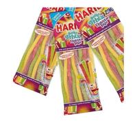 Balla Stixx Zing Flavour Mix Sugar Coated Gummy Sweets Fizzy Laces Strawberry, Lemon, Apple & Cherry 140g - 1x Share Bag