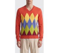 Ballantyne Diamond Pattern Cotton and Cashmere Pullover - Size: 58 - male