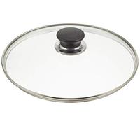 Ballarini 334 °F02.24 Glass Lid 24 cm Stainless Steel Lid and Knob, Black/Clear, 6 x 24.6 x 24.6 cm