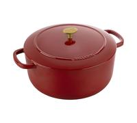 BALLARINI Bellamonte Casserole Dish, Roasting Dish, Dutch Oven, Enamelled Cast Iron, Round, 28 cm, 7 L, Red