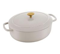 Ballarini Bellamonte Oval Cast Iron Pot - 4.5L, Ivory