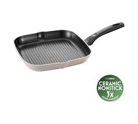 BALLARINI 1027800 Ledro Grill Pan 28 cm, Aluminium, Beige