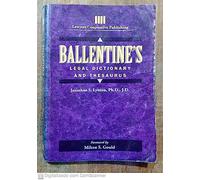 Ballentine's Legal Dictionary/Thesaurus (Lawyers Cooperative Publishing)