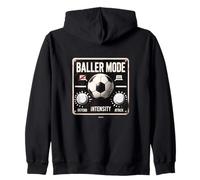 BALLER MODE - BLACK SIGN ATTACK AND DEFEND THE GOAL Zip Hoodie