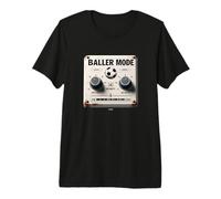 Baller Mode - White Eroded Sign Attack and Defend The Goal Premium T-Shirt