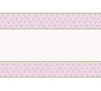 Plastic Tablecloth - 2.13 m x 1.37 m - Ballerina Pink & Gold 1st Birthday Party