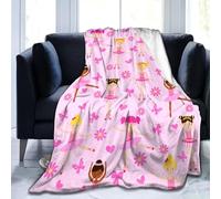 Ballerina Blanket Super Soft Warm Flannel Throw Blankets for Sofa Couch Bed Decoration Girl Adult All Season Gifts 50"x40"