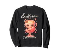 Ballerina Cappuccino Cute Italian Brainrot Meme Gen Z Girls Sweatshirt