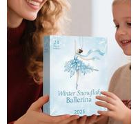 Ballerina Countdown Calendar - Twenty Four Days Acrylic Two Dimensional Christmas Ballet Advent, Dancing Silhouette Hanging Ornament, Graceful Figurine Pendant Keepsake, Elegant Movement Decorative Pl