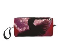 Ballerina Dance Printed Makeup Bag with Handle, Lightweight Portable Cosmetic Organiser for Travel, Gym & Daily Use – Gift for Women Girls