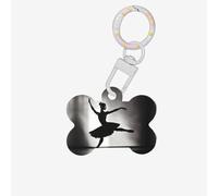 Ballerina Dance Printing Dog Tag Bone Shaped Double Sided Pattern Dog Id Tags Bone Shaped Pet Name Tags Dog Collar Tags