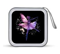 Ballerina Dancer Ballet Dance CD Storage Case 40 Capacity Disc Storage Binder for Car Home Travel
