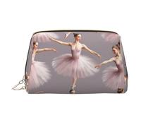 Ballerina Dancing Girl Printed Handheld Makeup Case, Spacious Toiletry Organizer Designed for Brushes and Toiletries