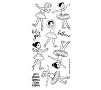 Ballerina Dies and Stamp Sets for Card Making Tutu Girl,Happy Birthday to You Ballerina,Word Phrase Clear Rubber Stamp for DIY Scrapbooking Paper Crafting Handmade Crafts Die Cuts Punch Template
