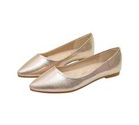 ballerina flats for women ballerina flats flats for women flats for women dressy shoes for women party wedding shoes bridal shoes pointed toe shoes, gold, 8.5 UK