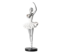 Ballerina Girl Figurines Ballet Dancer Statue Art Sculpture Figure Resin Home Decoration Desk Ornament Statuette for Your Desk/Bookshelf/Dinning Table