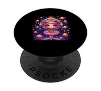 Ballerina Girl Space Astronaut Dancer Dancing Astronomy PopSockets Adhesive PopGrip