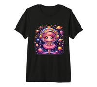 Ballerina Girl Space Astronaut Dancer Dancing Astronomy Premium T-Shirt