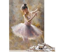 Ballerina Jigsaw Puzzle-1000 Pieces Jigsaw Puzzle Jigsaw Puzzle Great Gifts for Adults& Age 18 Years Up 1000pcs (75x50cm)