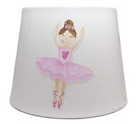 Ballerina Lampshade or Ceiling Light Shade - Pink | Handmade in the UK, ceiling pendant light shade or table lamp shade, ballet design for girls, kids bedroom or nursery decor