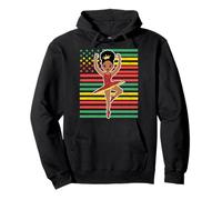 Ballerina Melanin Girly Princess Black Girl Magic Cute Dance Pullover Hoodie