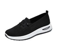Ballerina Mesh Boat Shoes Women Sneakers Casual Shoes Slip On Perforated Espadrilles Hiking Breathable Low Shoes Thick Sole Ballerina Outdoor Shoes, black, 6 UK