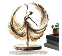 Ballerina Panel | Decorative Acrylic 2D Dancer Sign For Office - Ballet Dancer Statue - For Library Home Hanging Bedside Table Birthday Dorm Apartment
