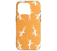 Ballerina Pattern Dancer Dance Girls Ballet White Orange Case for iPhone 16 Pro