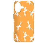 Ballerina Pattern Dancer Dance Girls Ballet White Orange Case for iPhone 17