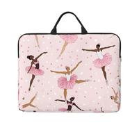 Ballerina Pink Laptop Case 14 Inch Ballet Dancer Laptop Bag for Women Men, Water-Resistant Business Computer Carrying Bag Shockproof Notebook Sleeve
