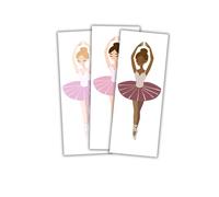 Ballerina Scrunchie Card Holder for Favors Girls | 24 pk 2.125x5.5” Birthday Party Valentine’s VDay Tags Hair Makes Tutu Skirt Cardboard for Selling
