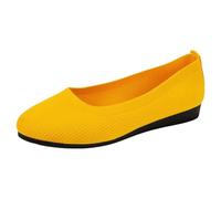 Ballerina Shoes Women Slip On Comfortable Ballet Flats Cute Ballet Shoes Wearable Summer Shoes Ladies Low Wedge Heel Women Shoes, yellow, 8.5 UK
