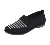 Ballerina Shoes Women's Comfortable Flat Ballet Flats 2023 Cloth Women Shoes Soft Floor Breathable Flat Casual Mum Slippers Ballerina Women, black, 8 UK
