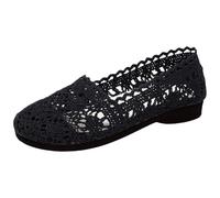 Ballerina Shoes Women's Comfortable Slip On Ballet Flats Flat Lace Fabric | Elegant low shoes, round toe slippers, lightweight comfort summer shoes, breathable dress shoes for travel and everyday use