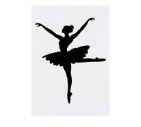 'Ballerina Silhouette' Temporary Tattoo - Water Resistant, Skin-Safe, Non-Toxic Transfer (TO00083641)