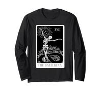Ballerina Skeleton Tarot Card Dance Halloween Gothic Ballet Long Sleeve T-Shirt