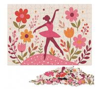 Ballerina Surrounded by Flowers Wooden Jigsaw Puzzle, Gift for Adults | Image-area sorting: less screen time at home on weekends.