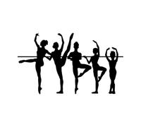Ballerina Theater Wall Stickers Ballet School Studio Art Decor Dancer Vinyl Wall Decals Girls Bedroom Home Decoration Extra Large - 70x120cm